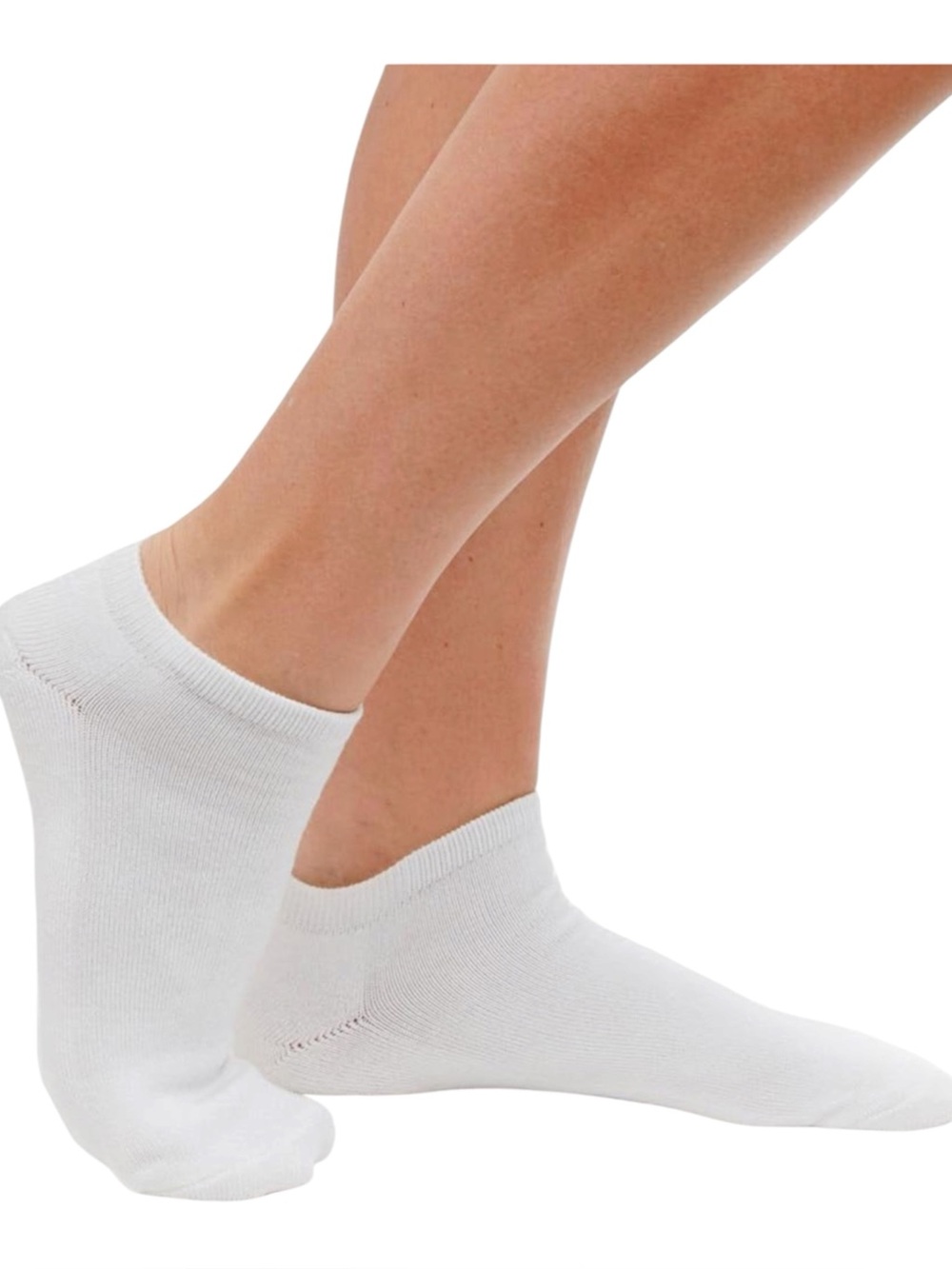 🧦 6-Pair Unisex Athletic Ankle Socks – White 🤍